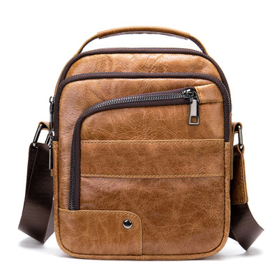 Bolso bandolera de piel de vaca para hombre