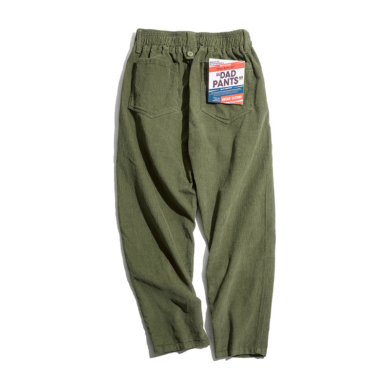 Pantalones anchos de pana para hombre