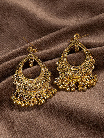 Pendientes Jhumka de aleación de estilo étnico