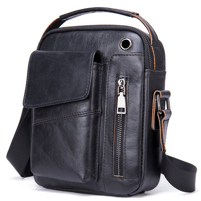 Bolso bandolera de piel de vaca para hombre
