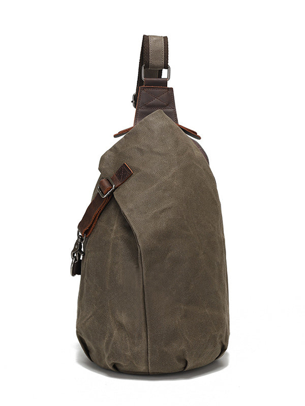 Men's Waxed Canvas Chest Bag