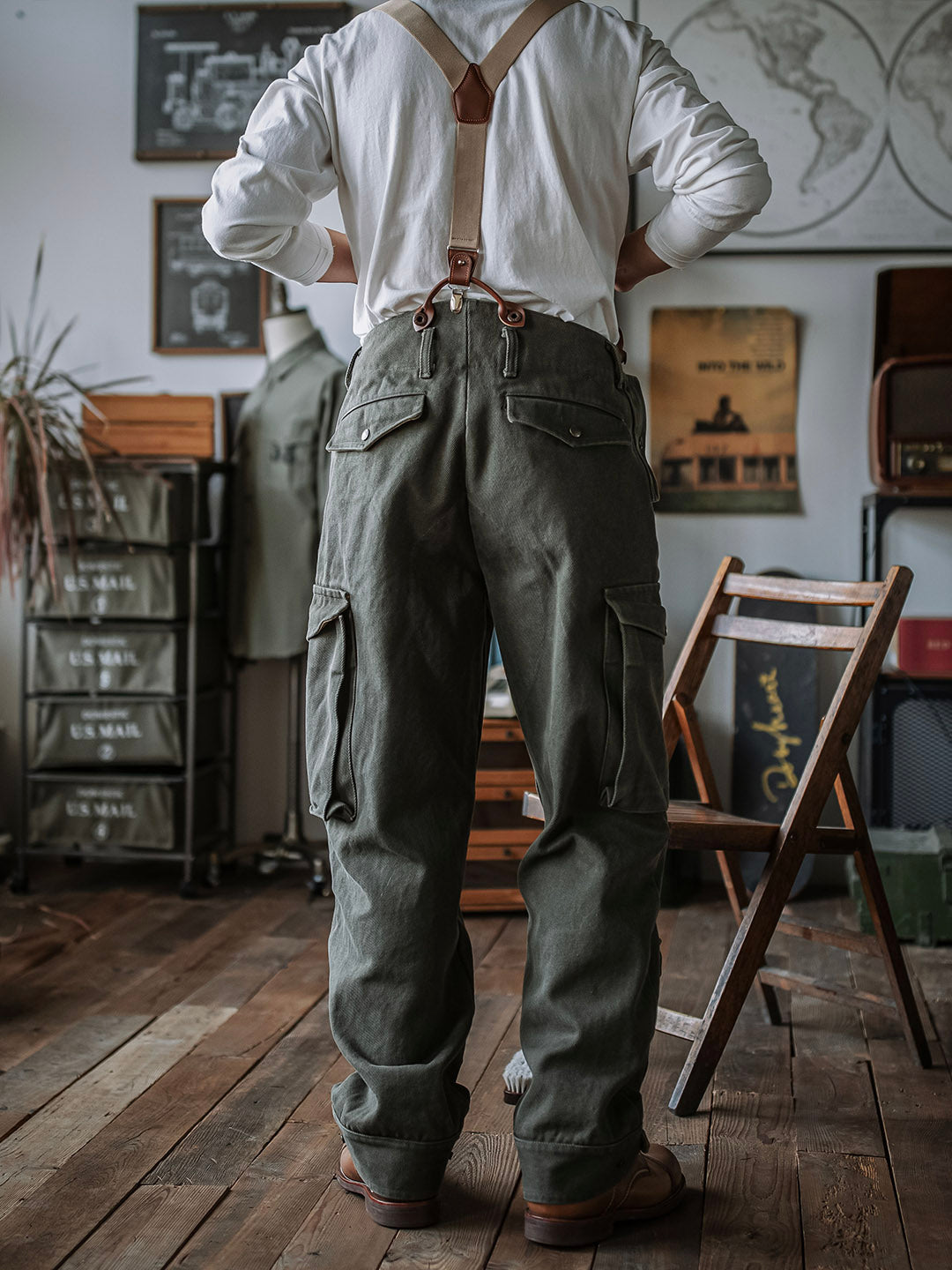 Pantalones resistentes de granito de 21.5 oz
