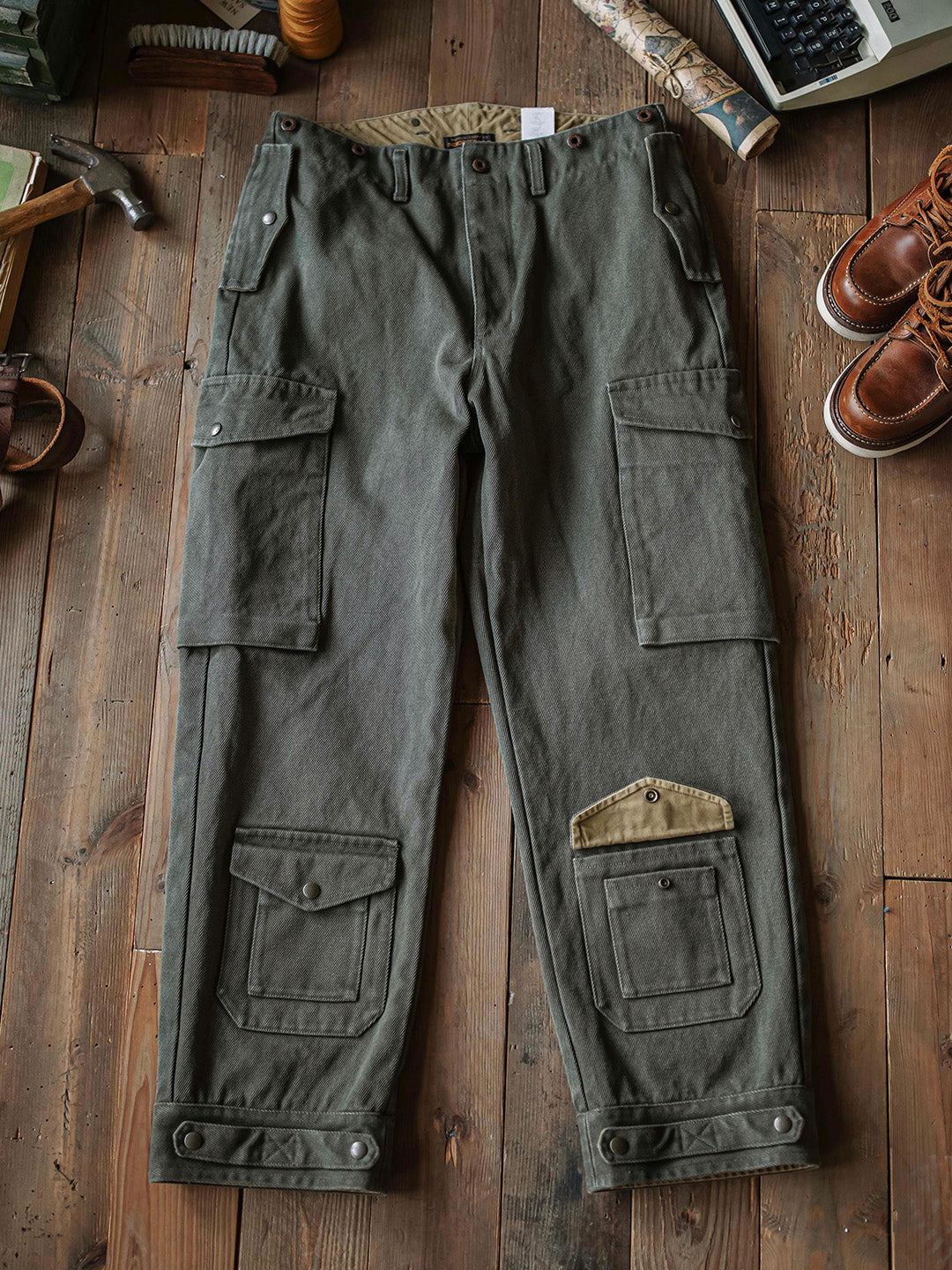Pantalones resistentes de granito de 21.5 oz