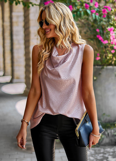 Cowl Neck Sleeveless Top