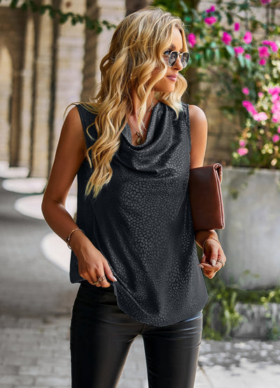 Cowl Neck Sleeveless Top