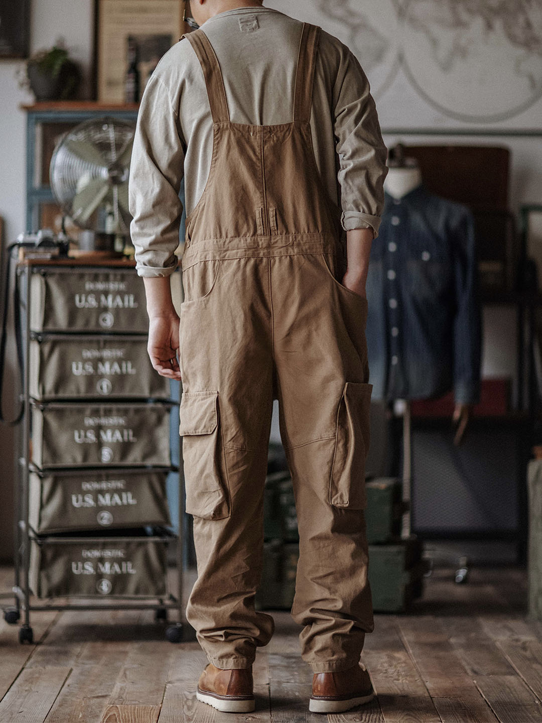 Sloppy Canvas Overalls