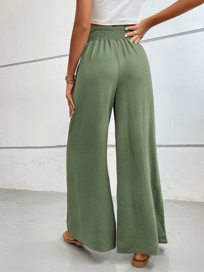 Pantalones anchos de cintura alta para mujer