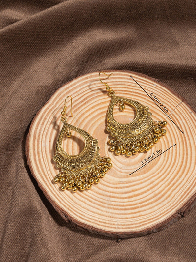 Pendientes Jhumka de aleación de estilo étnico