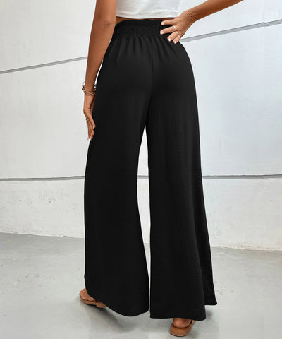 Pantalones anchos de cintura alta para mujer