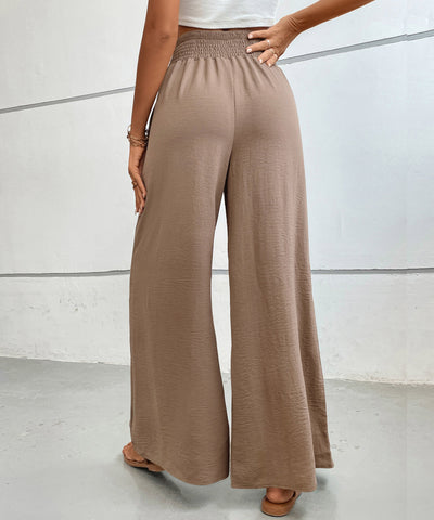 Pantalones anchos de cintura alta para mujer