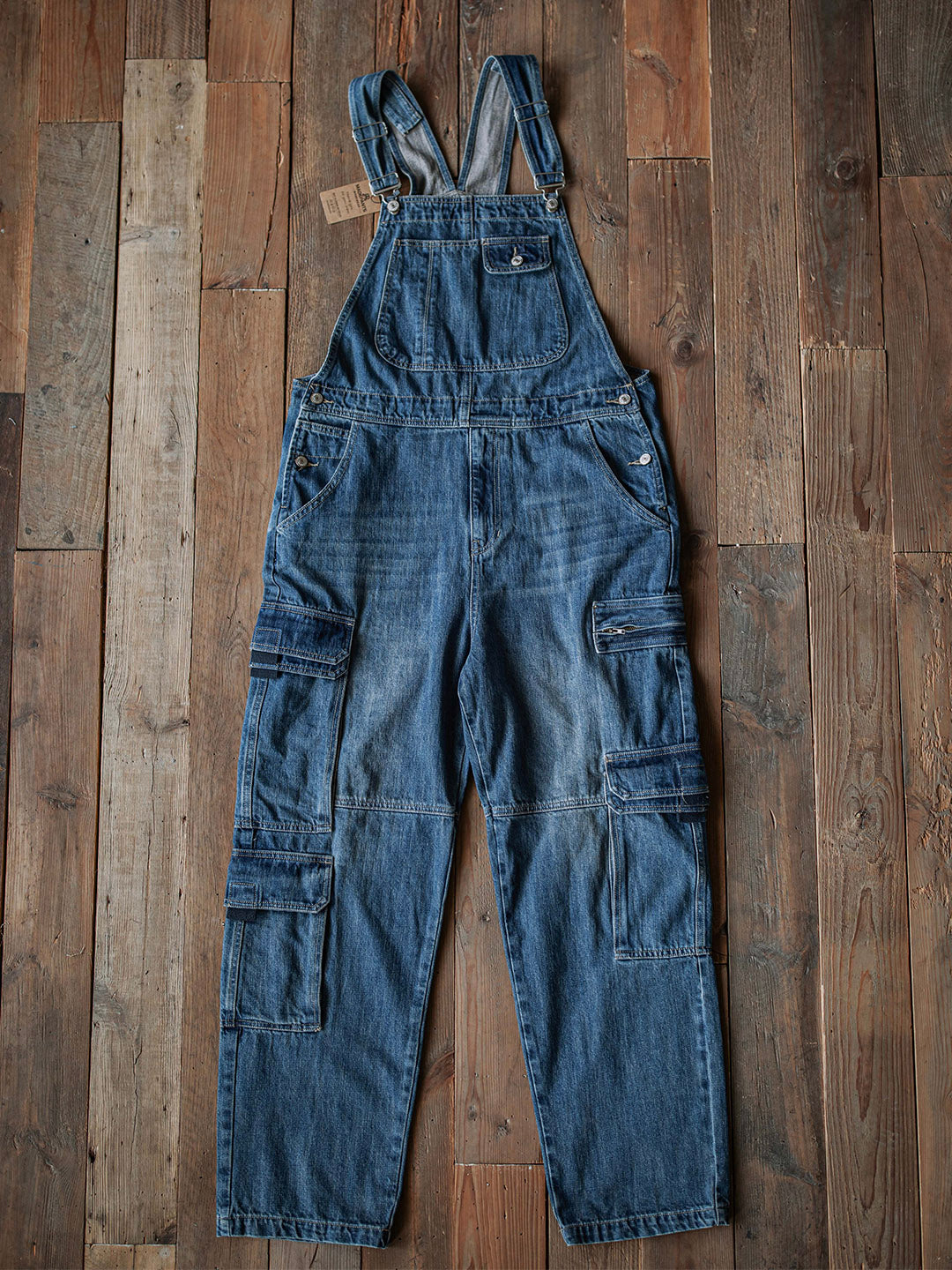 Mono cargo de mezclilla para hombre