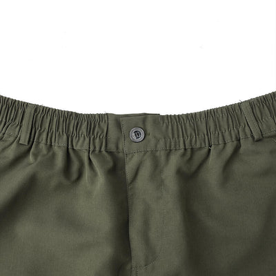 Shorts cargo elásticos y cómodos con múltiples bolsillos para hombre