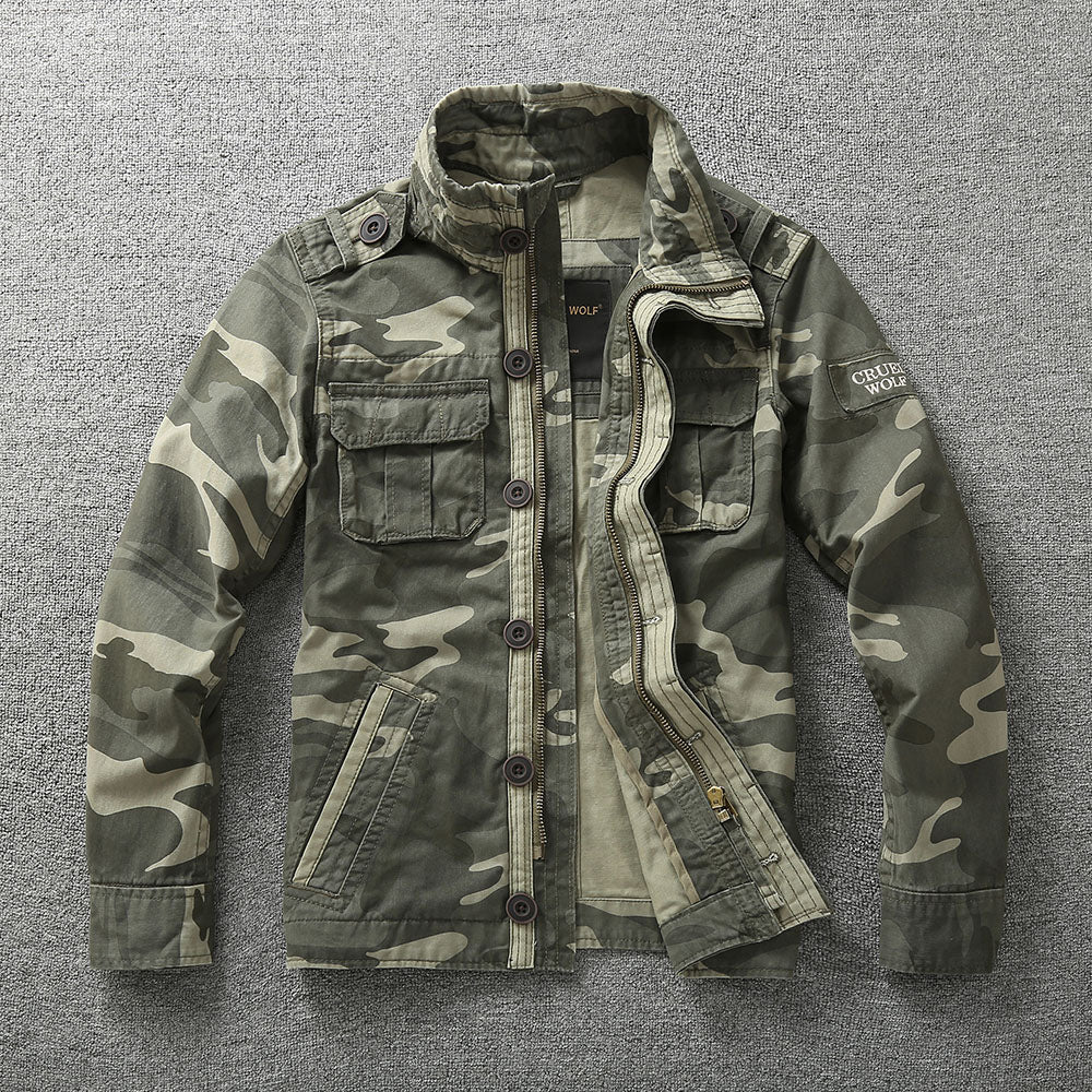 Chaqueta de trabajo estilo militar