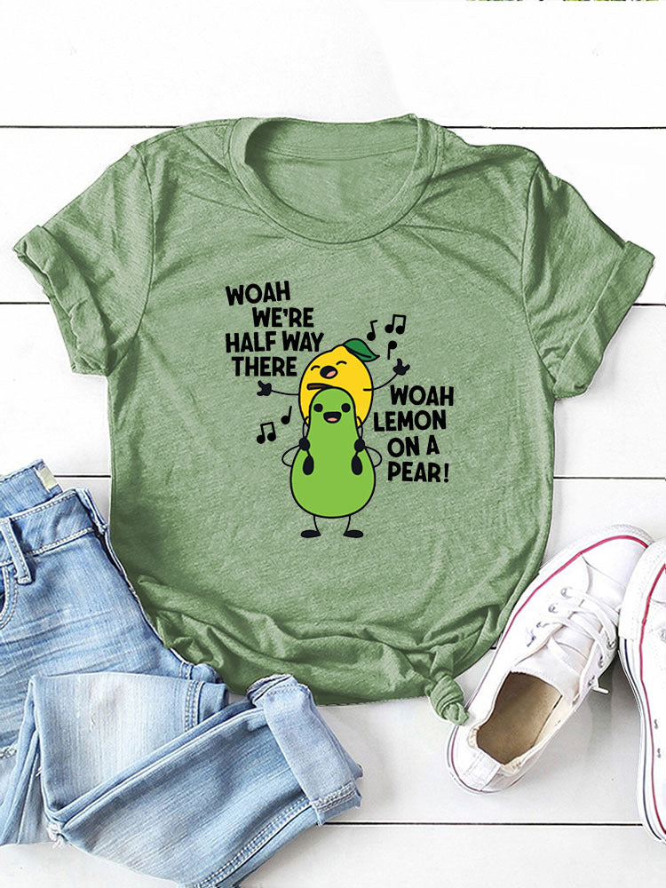 Limón en una pera canta camiseta gráfica